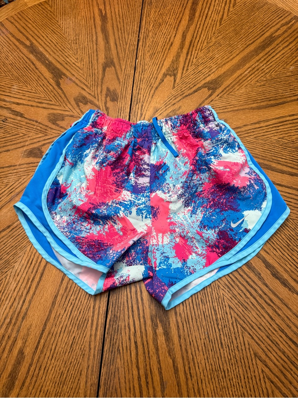 Nike Multicolor Printed Running Shorts - Blue/Pink